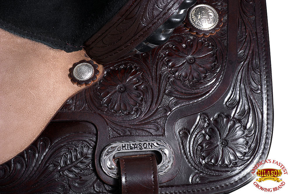 17 In Flex Tree Western Horse Saddle Leather Trail Barrel Racing Hilason