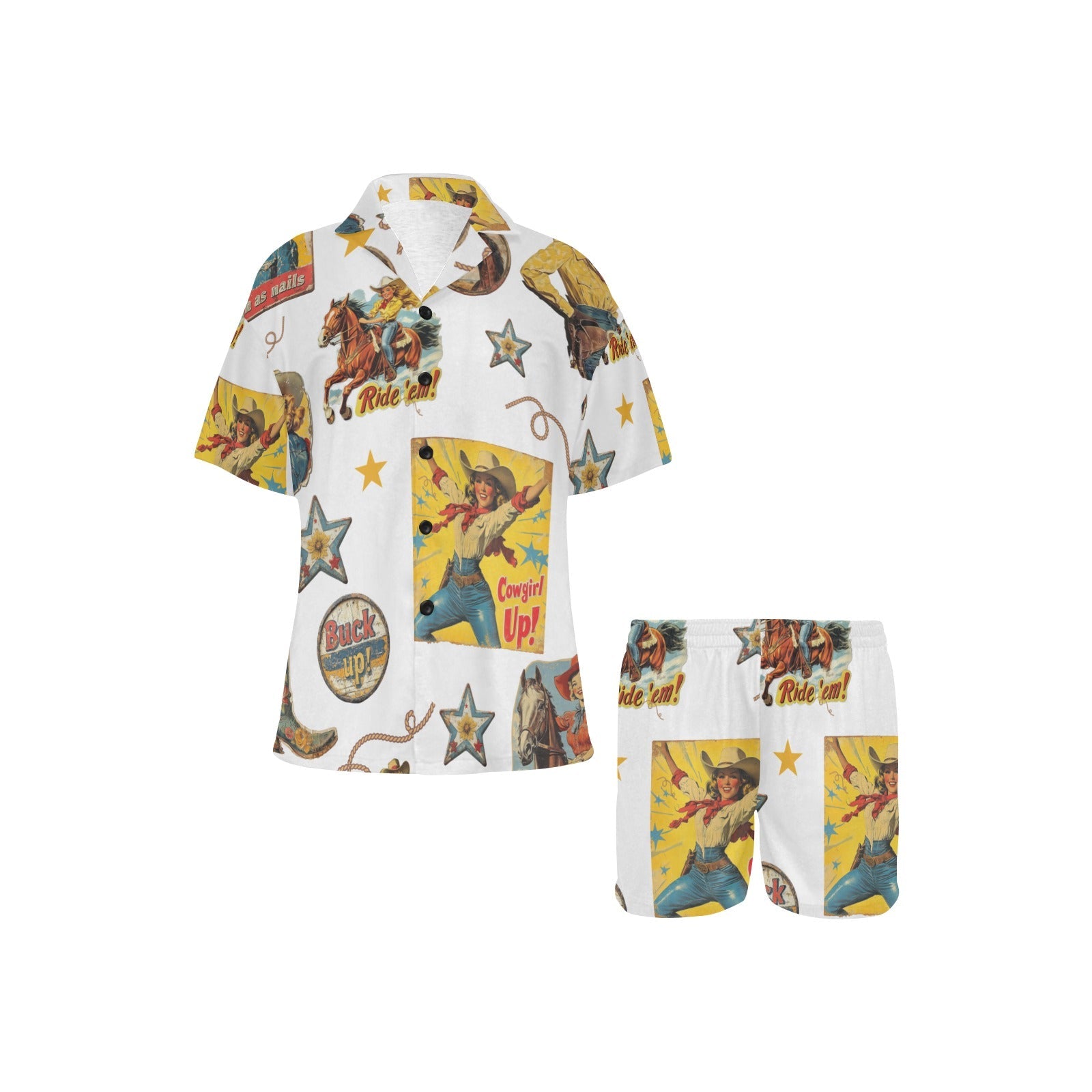 Baha Ranch Vintage Cowgirl Collage Pajama Set by Baha Ranch Western Wear - product image 3