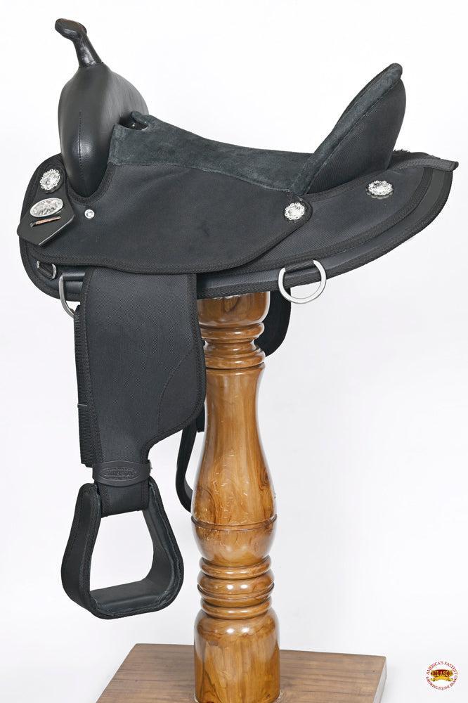 Hilason Trail, Pleasure & Endurance Synthetic Saddle — Black