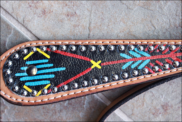 HILASON Western Horse Genuine Leather Headstall & Breast Collar Set Tan