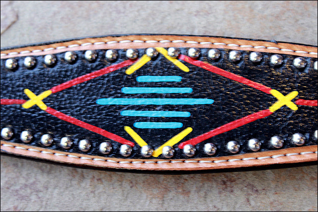 HILASON Western Horse Genuine Leather Headstall & Breast Collar Set Tan
