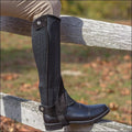 Shires Childrens Mesh Half Chaps Breathable Cooling Fabric Amara Suede Pad Brown