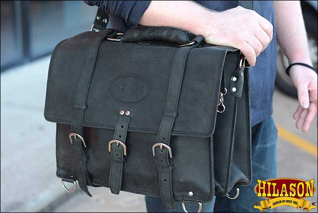 Handmade Buffalo Leather Convertible Briefcase Backpack Laptop Bag