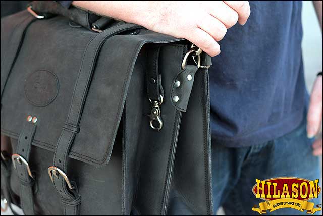 Handmade Buffalo Leather Convertible Briefcase Backpack Laptop Bag