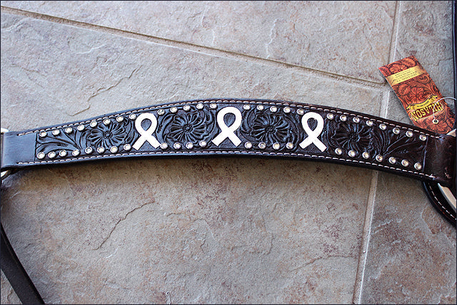 Hilason Western Horse Headstall & Breast Collar American Leather Black