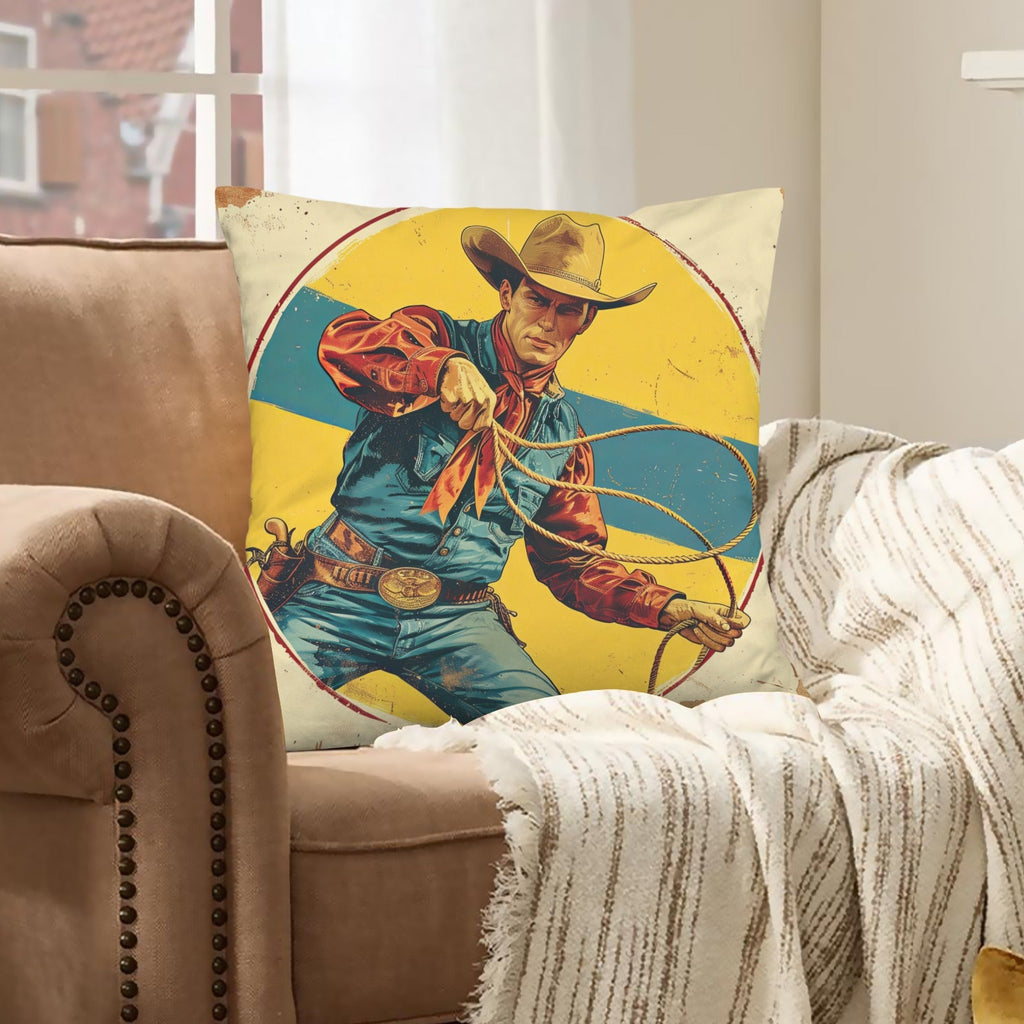 Baha Ranch Rodeo Cowboy Velvety Soft Pillow Case Made in America by Baha Ranch Western Wear