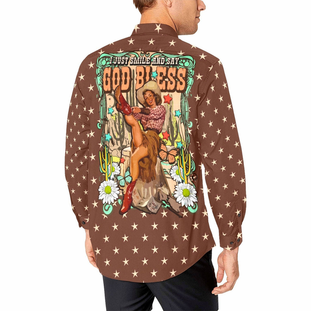 Baha Ranch Cowgirl Says God Bless Western Button Up Shirt by Baha Ranch Western Wear - product image 3