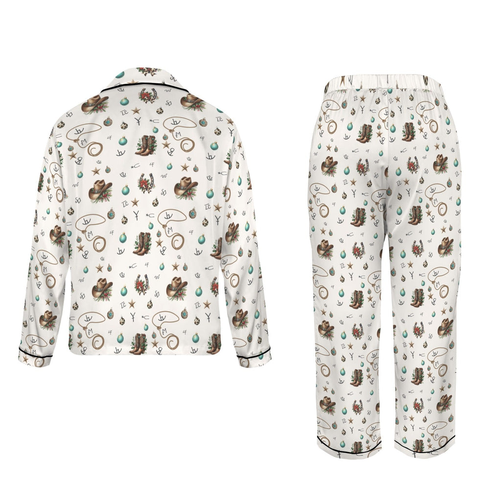 Baha Ranch Boots and Brands Western Christmas Long Satin Pajamas by Baha Ranch Western Wear - product image 5