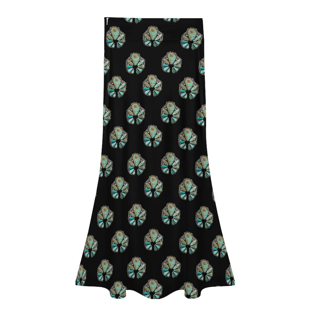 Baha Ranch Turquoise Naja Maxi Skirt by Baha Ranch Western Wear - product image 4