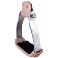 Hilason Western Tack Tread Leather Aluminium Angeled Horse Saddle Stirrups