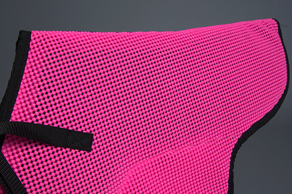 22 Inch Hilason Western Tack Horse Vented Pvc English Saddle Pad Pink