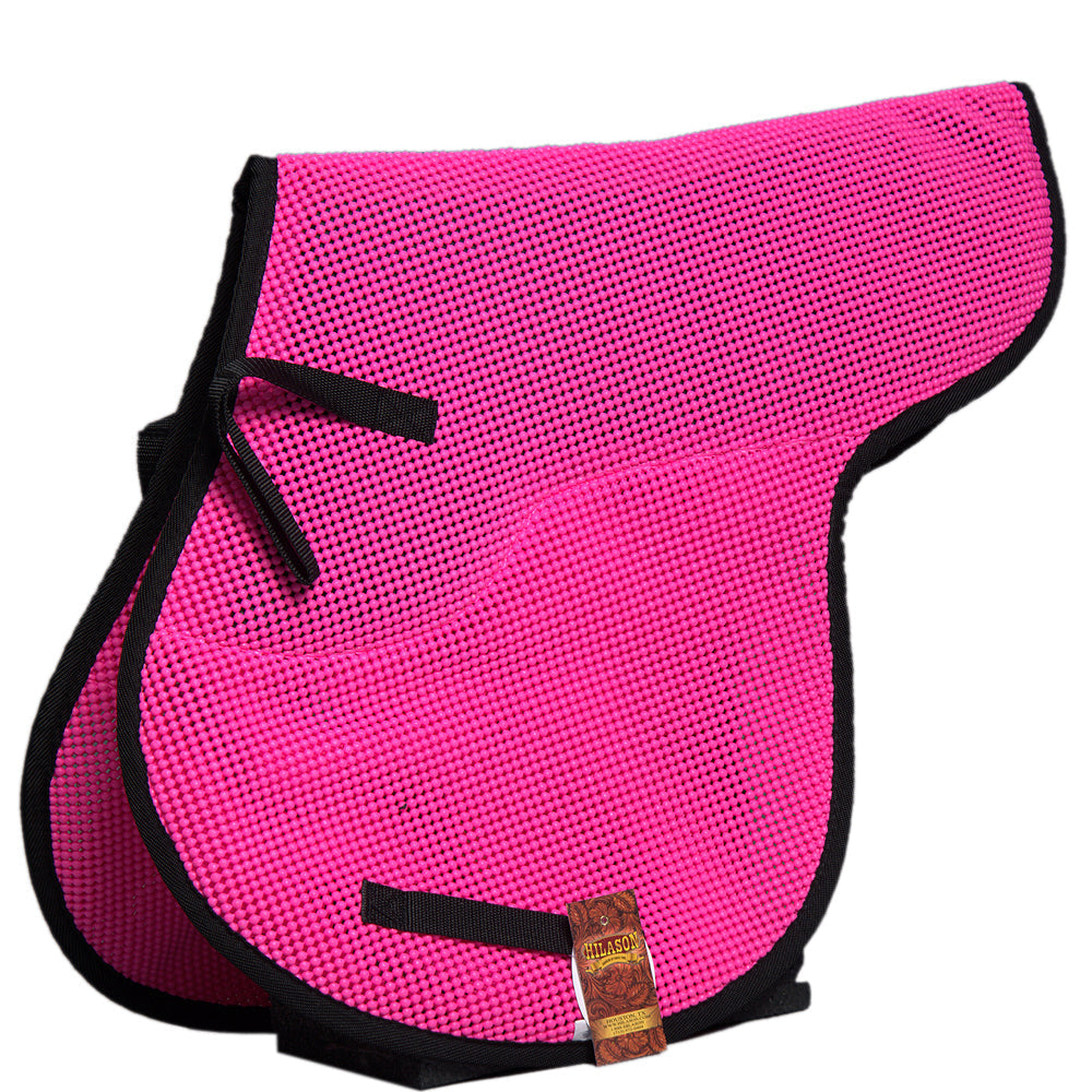 22 Inch Hilason Western Tack Horse Vented Pvc English Saddle Pad Pink