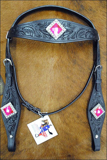 HILASON Western Horse Headstall Breast Collar Set Tack Genuine American Leather