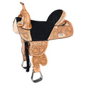 Hilason Western Horse Treeless Trail Barrel Saddle American Leather Tan