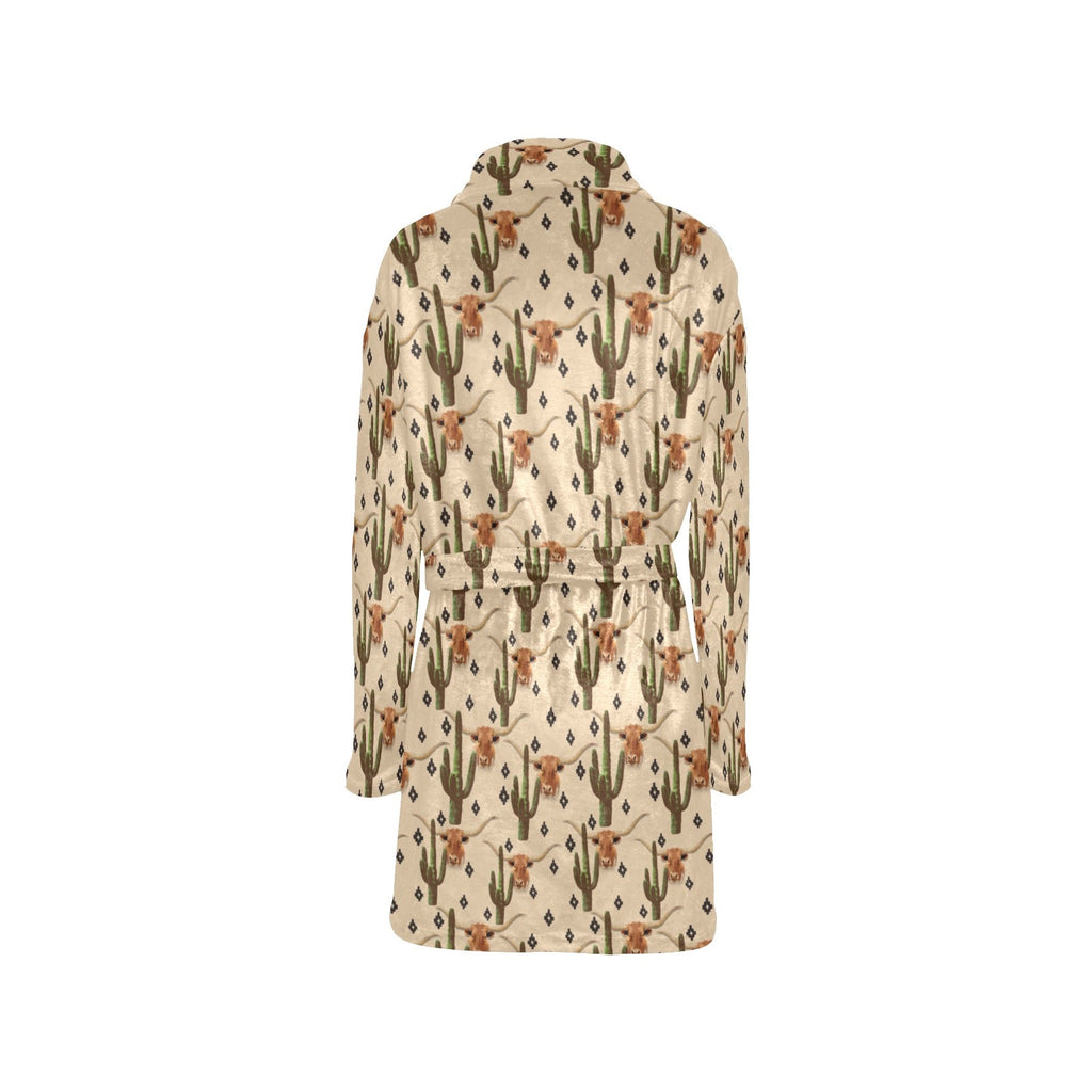 Baha Ranch Longhorn Cactus Women's Western Bath Robe by Baha Ranch Western Wear - product image 4
