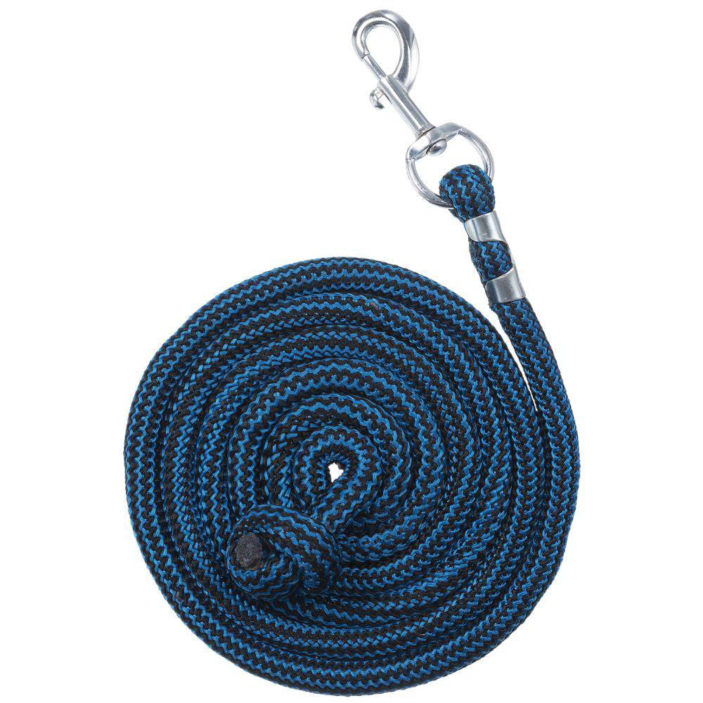 Tough 1 8 Feet Long Woven Strong Poly Cord Lead Rope Bolt Snap Black Turquoise