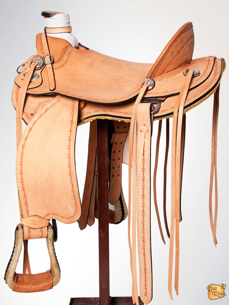 Western Horse Wade Saddle American Leather Ranch Roping Tan