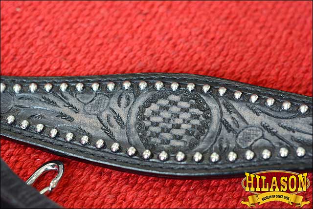 HILASON Western Horse One Ear Headstall Bridle American Leather Crocodile | Headstall for Horses Western | Horse Headstall | Western Headstalls for Horses | Headstalls for Horses | Western Headstall