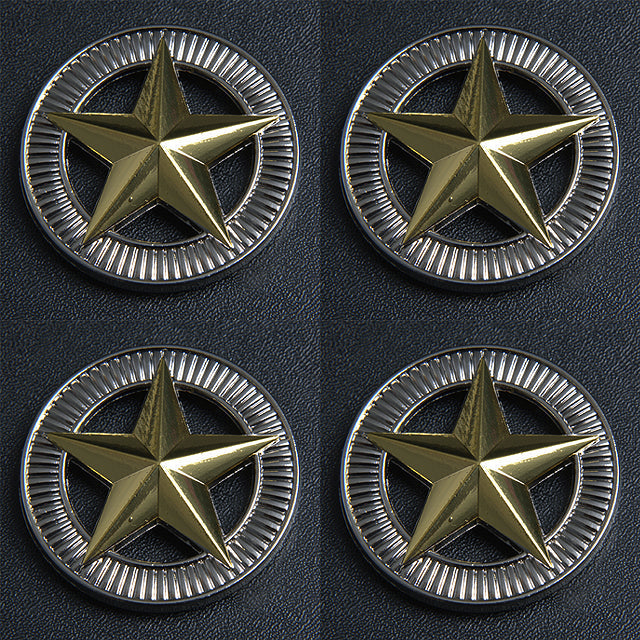 Western Screw Back Concho 1.5 In Silver Gold Star Saddle Cowgirl Hilason