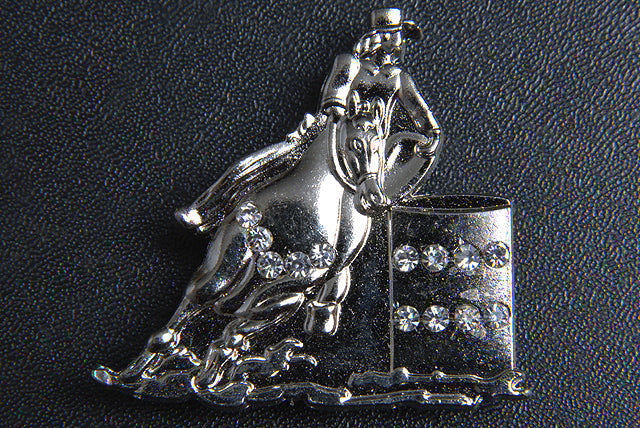 Hilason Barrel Racer Nickel Plated Screw-Back Concho