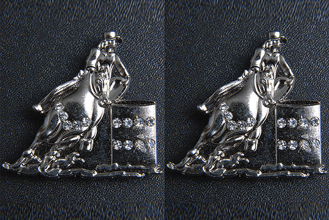 Hilason Barrel Racer Nickel Plated Screw-Back Concho