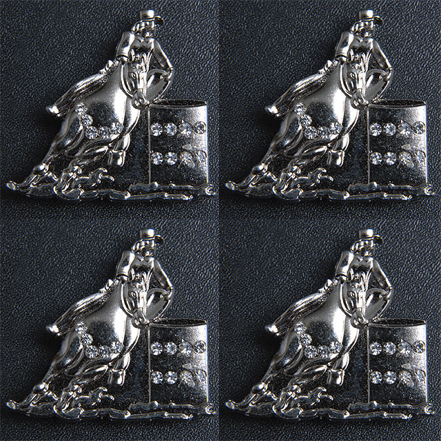 HILASON Screw Back Concho 1.5 In Barrel Racer Nickle Plated Saddle | Western Belt Slotted Conchos