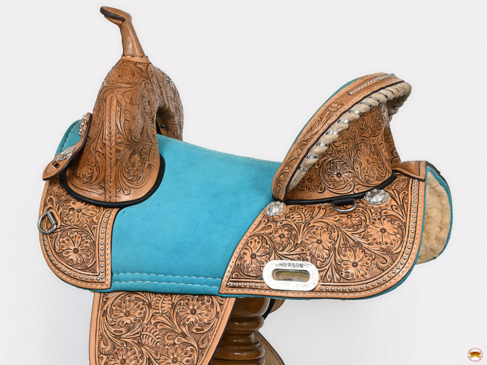 HILASON Western Horse Saddle Treeless Trail Barrel Leather | for Horses