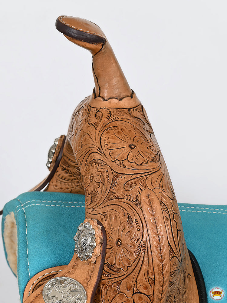 HILASON Western Horse Saddle Treeless Trail Barrel Leather | for Horses