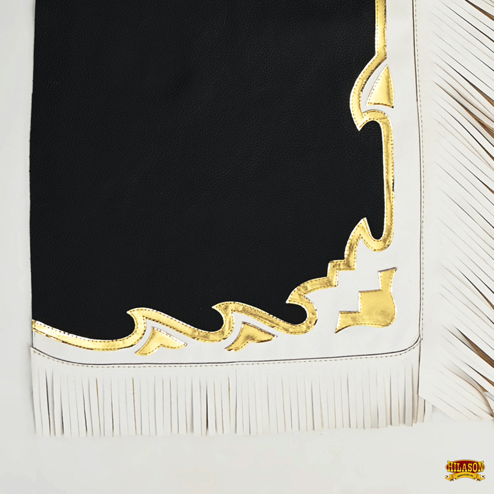 Hilason Handmade Genuine Leather Chaps Adult Handtooled Rodeo Bull Riding