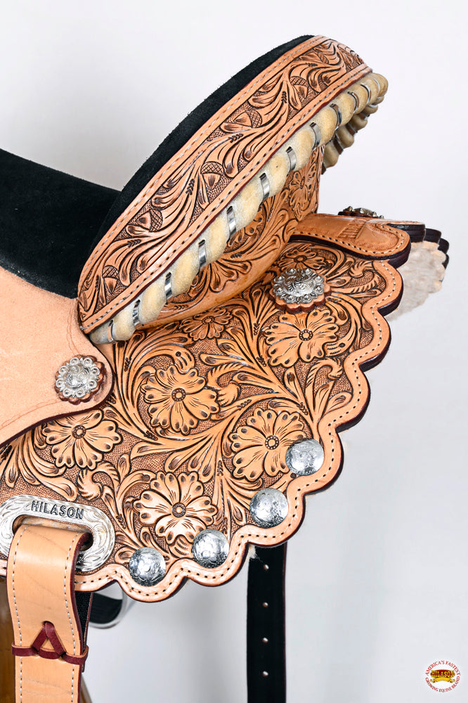HILASON Flex Tree Western Horse Saddle American Leather Trail Barrel | for Horses