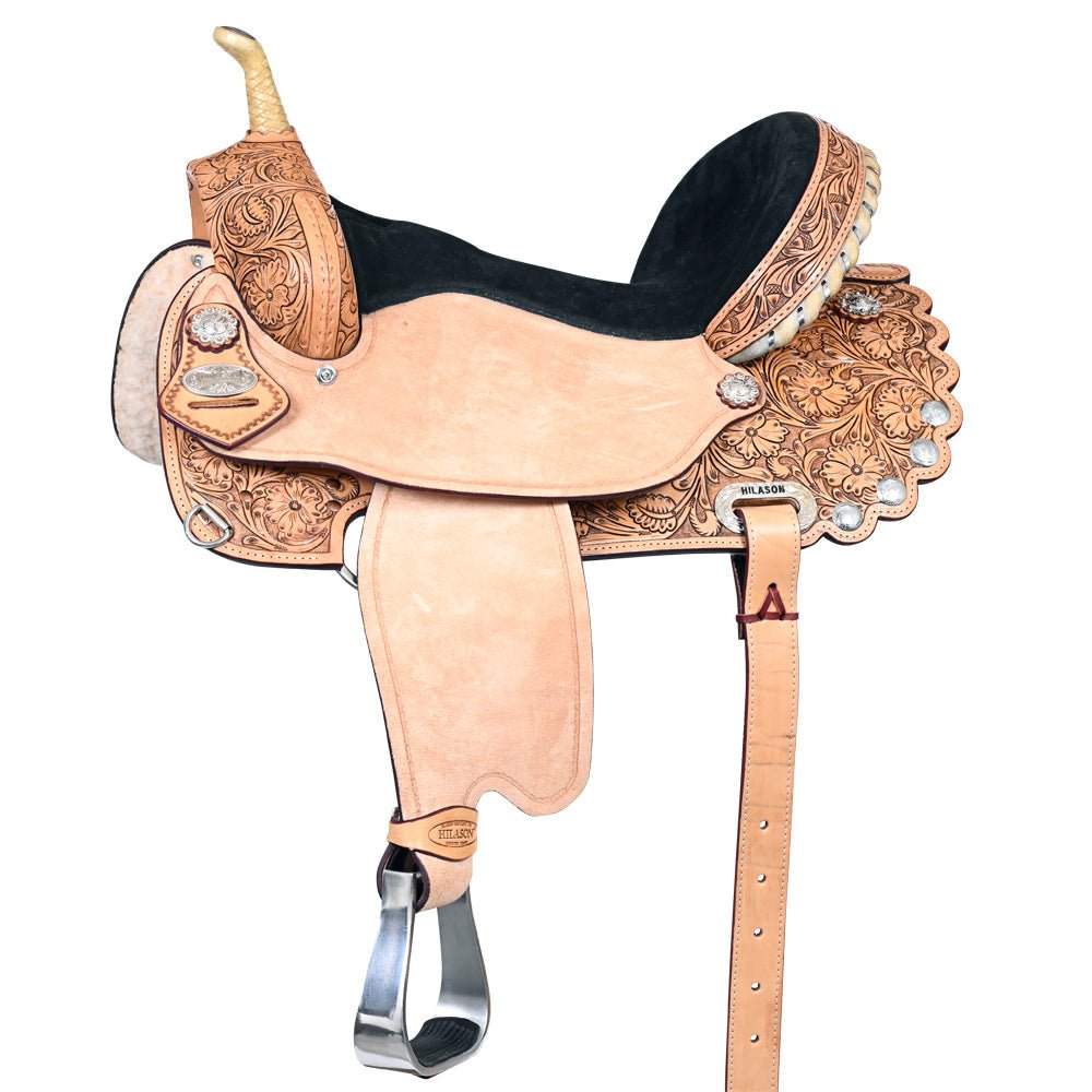 Flex Tree Western Horse Saddle American Leather Trail Barrel By Hilason