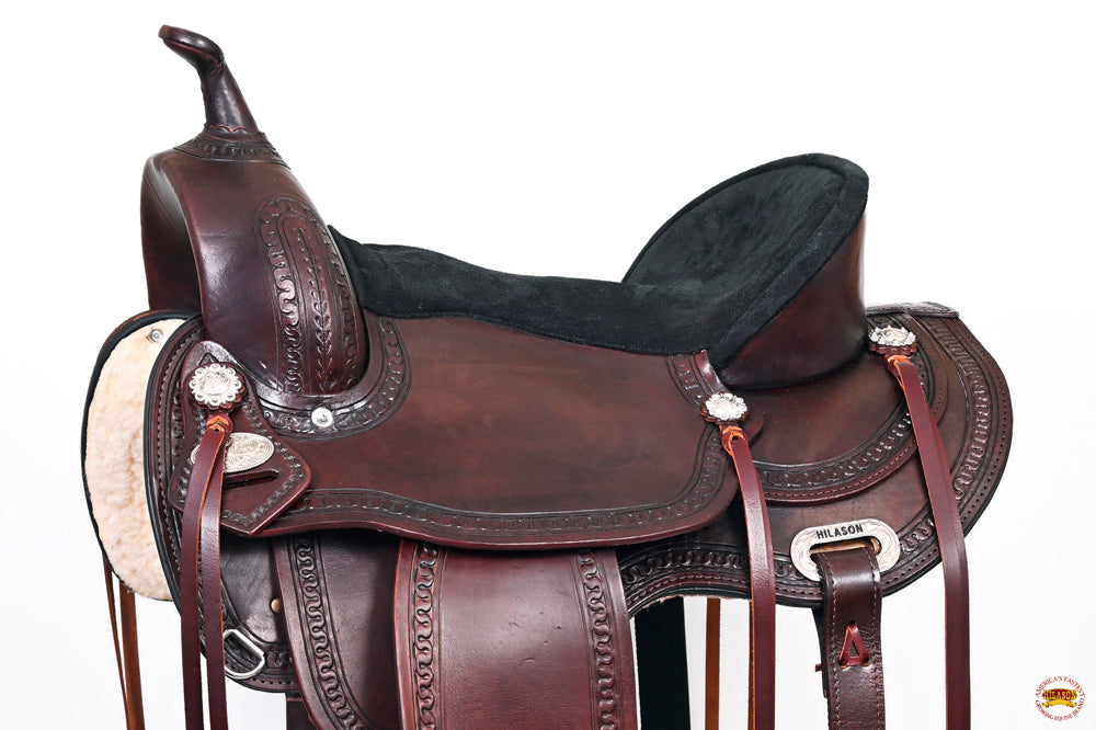 HILASON Western Horse Saddle American Leather Flex Tree Trail & Pleasure Chocolate Brown | for Horses