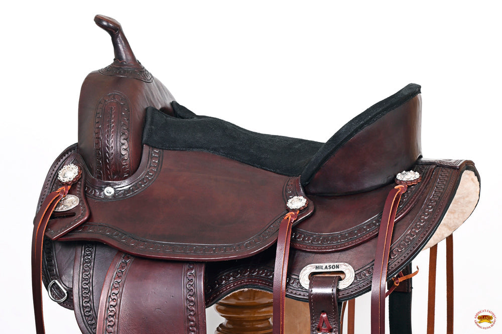 HILASON Western Horse Saddle American Leather Flex Tree Trail & Pleasure Chocolate Brown | for Horses