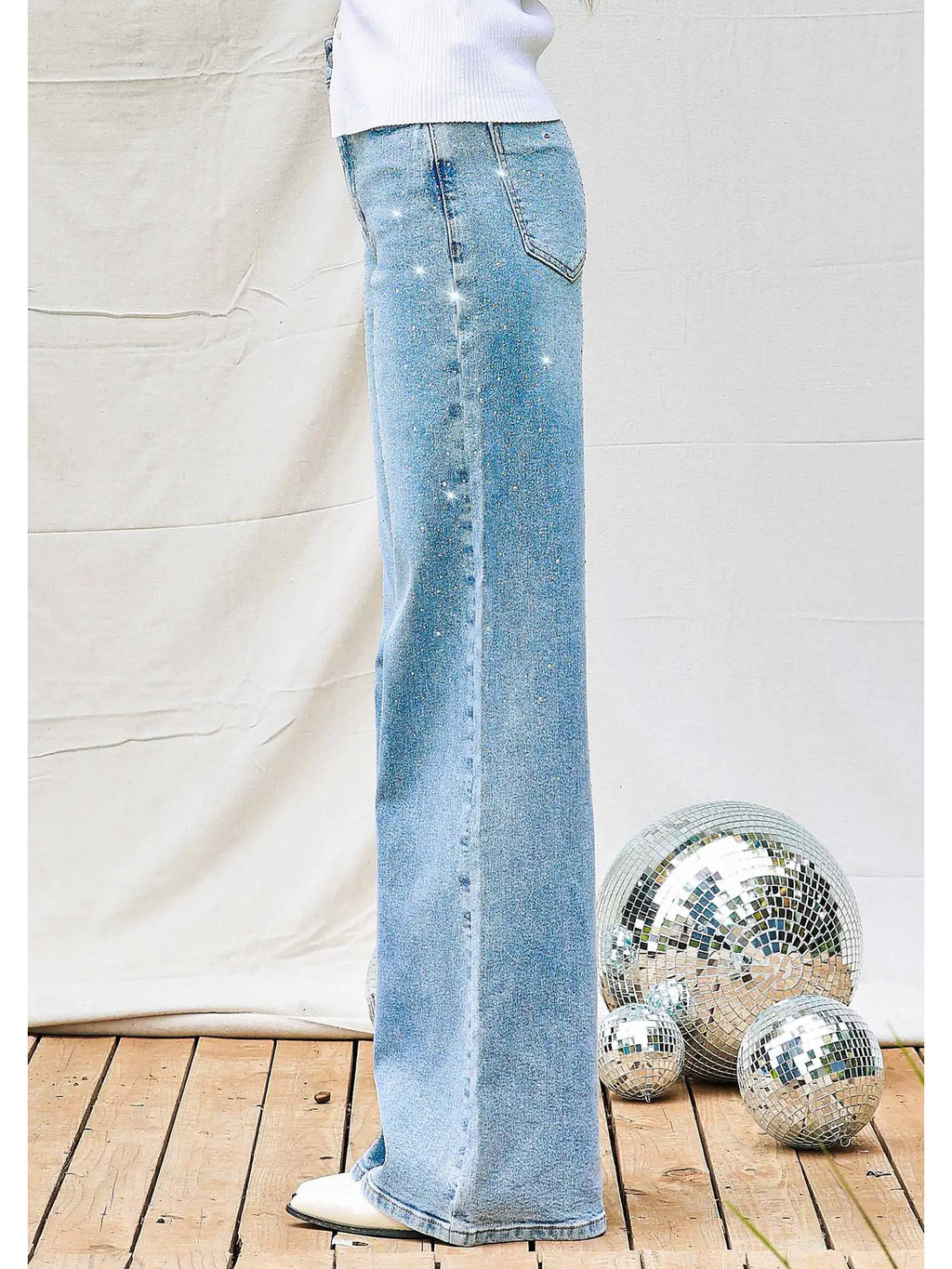 Luxa Iridescent Rhinestone Denim | Jeans — view 3