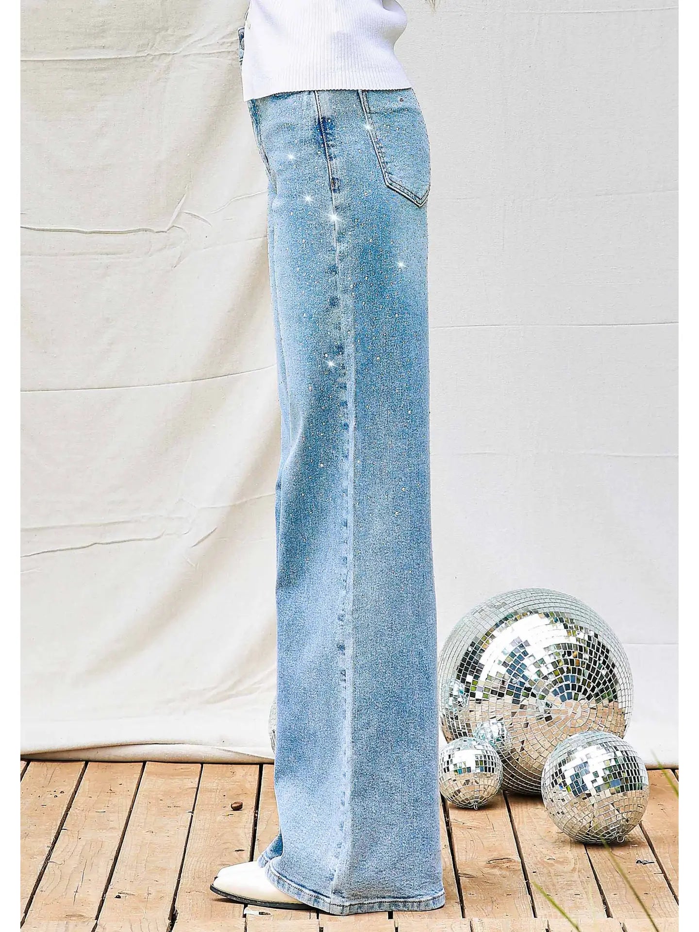 Luxa Iridescent Rhinestone Denim | Jeans — view 3