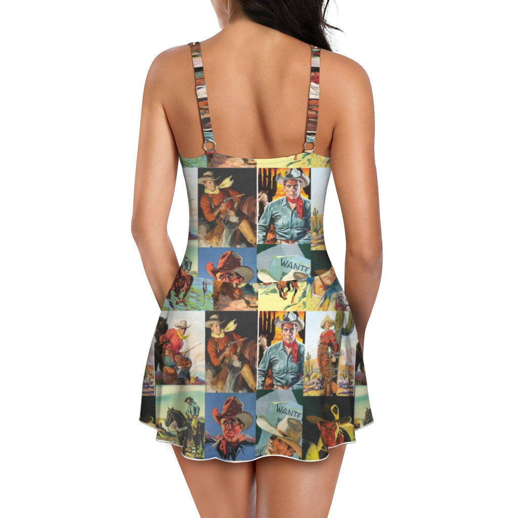 Baha Ranch Vintage Cowboy Skirted Swimsuit by Baha Ranch Western Wear - product image 4
