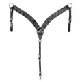 Western Horse Headstall & Breast Collar Tack American Leather Black Turquoise Hilason