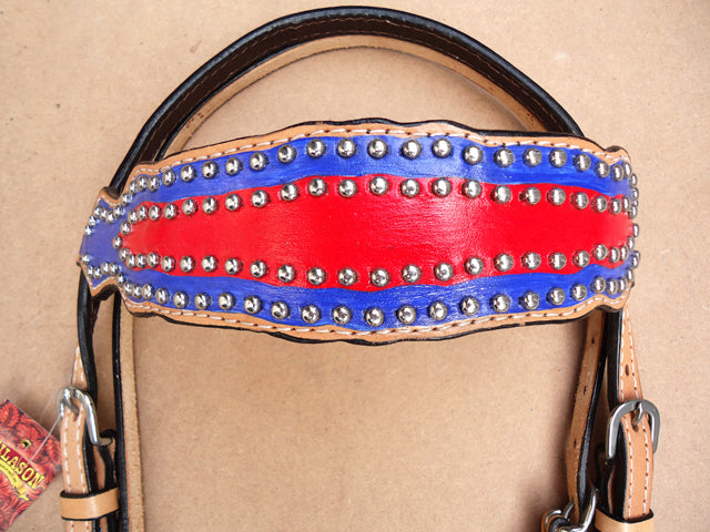 Hilason Western Horse Breast Collar Headstall Bridle American Leather Tan