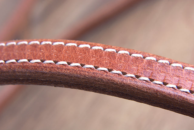 3/4" Hilason Hermann Oak Harness Leather Laced Cheeks Horse Browband Headstall