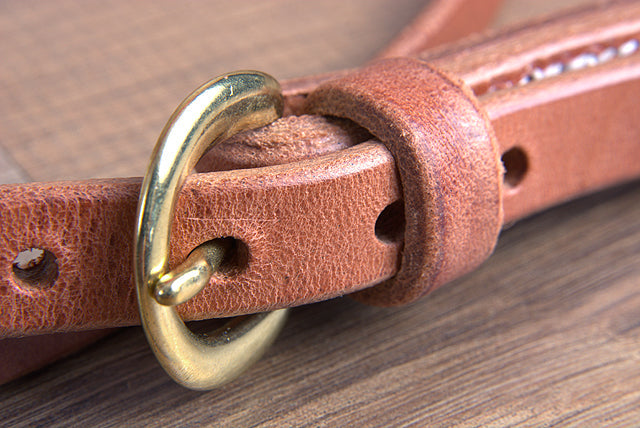 3/4" Hilltop Hermann Oak Harness Leather Snap Cheeks Horse Browband Headstall