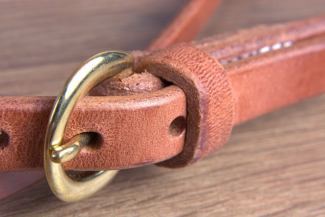 3/4" Hilason Hermann Oak Leather Chicago Screw Cheeks Horse Browband Headstall