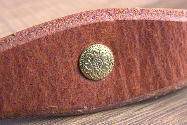 3/4" Hilason Hermann Oak Leather Chicago Screw Cheeks Horse Browband Headstall