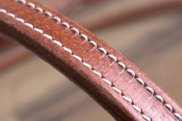 3/4" Hilason Hermann Oak Leather Chicago Screw Cheeks Horse Browband Headstall