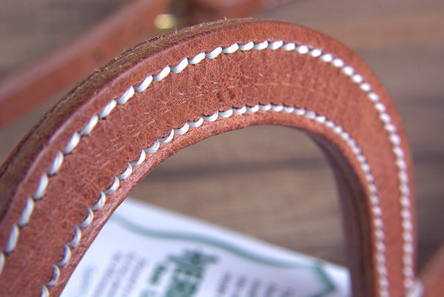 Hilason Hermann Oak Leather Quick Change Cheek Horse One Year Browband Headstall