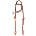 Hilason Hermann Oak Leather Chicago Screw One Ear Horse Headstall