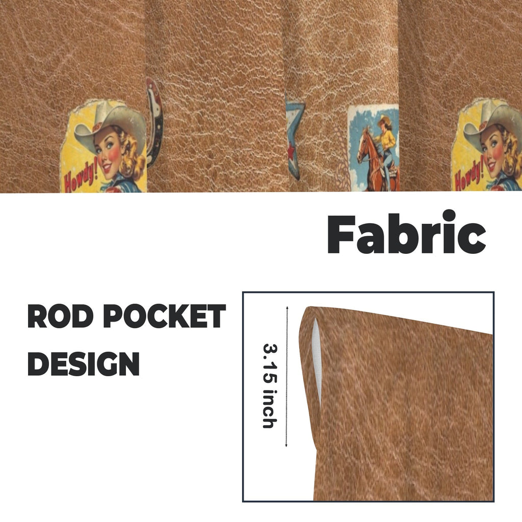 Baha Ranch Vintage Cowgirl Window Curtains 28"x40" (2-Piece) Made in America by Baha Ranch Western Wear - product image 5