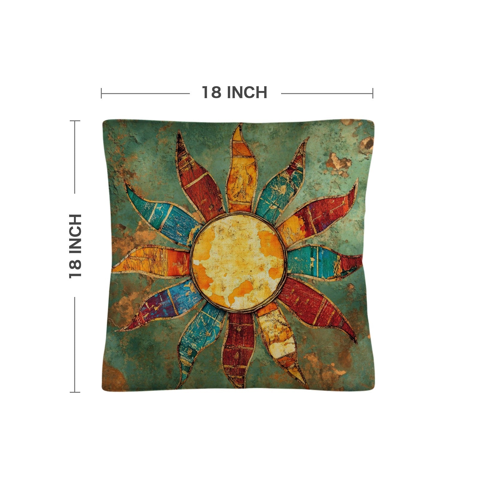 Baha Ranch Colores de Mexico Sun Face Throw Pillow Case Made in America by Baha Ranch Western Wear - product image 3