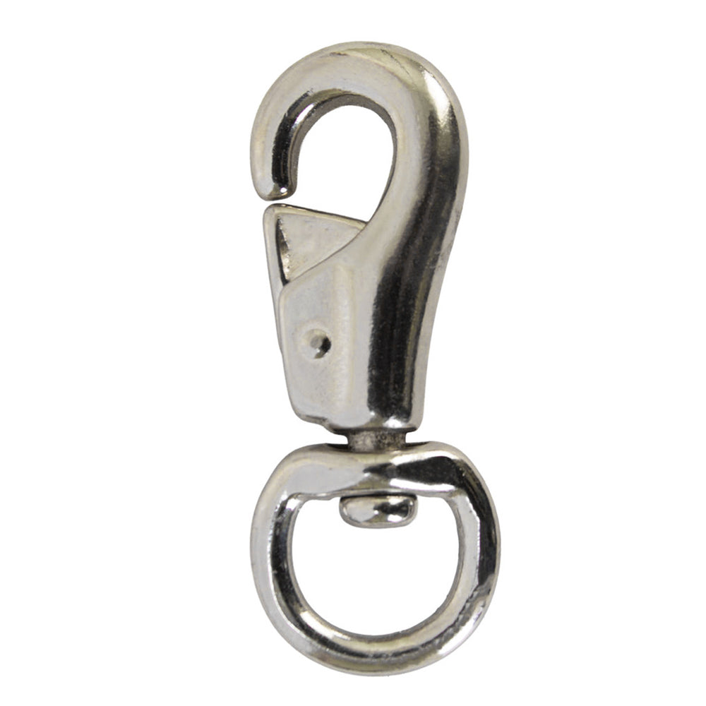 HILASON 7/8 In. X 4 Horse Tack Malleable Iron Nickel Plated Bull Snap
