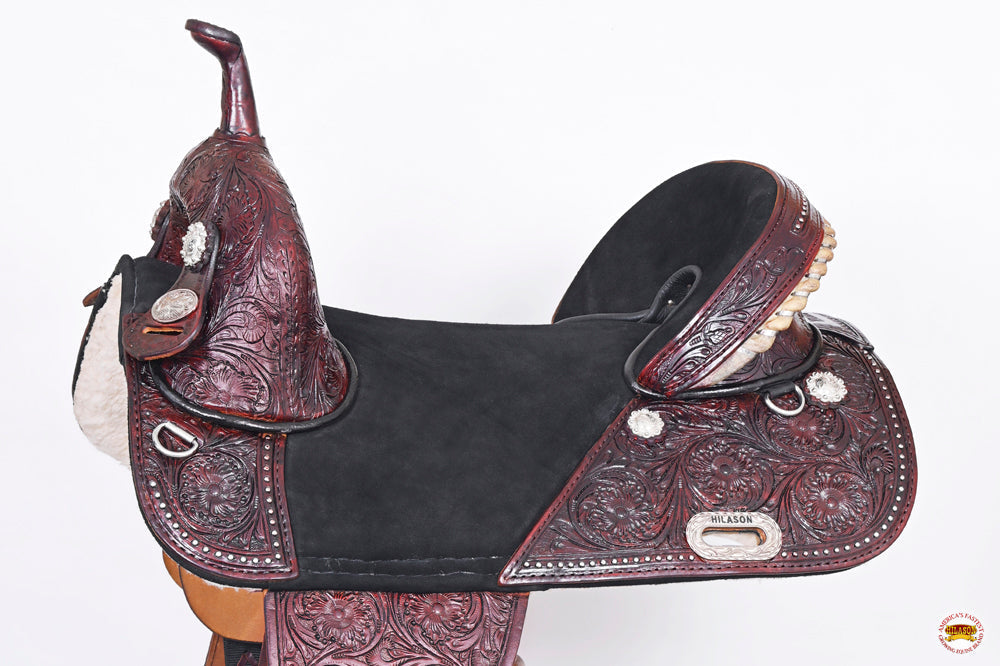 Western Horse Saddle Treeless Trail Barrel Leather Hilason