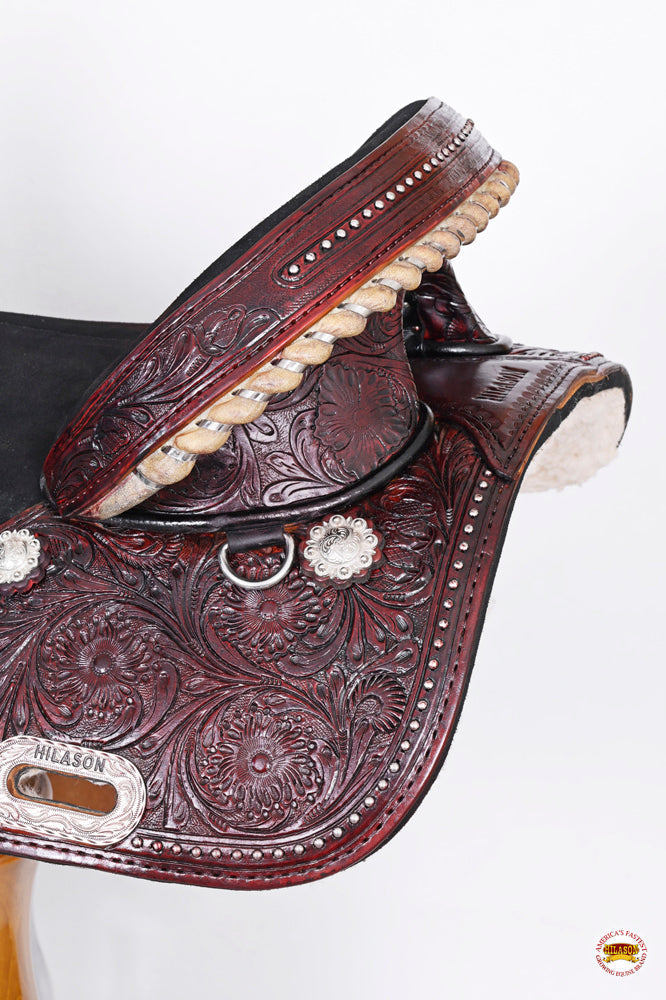 Western Horse Saddle Treeless Trail Barrel Leather Hilason